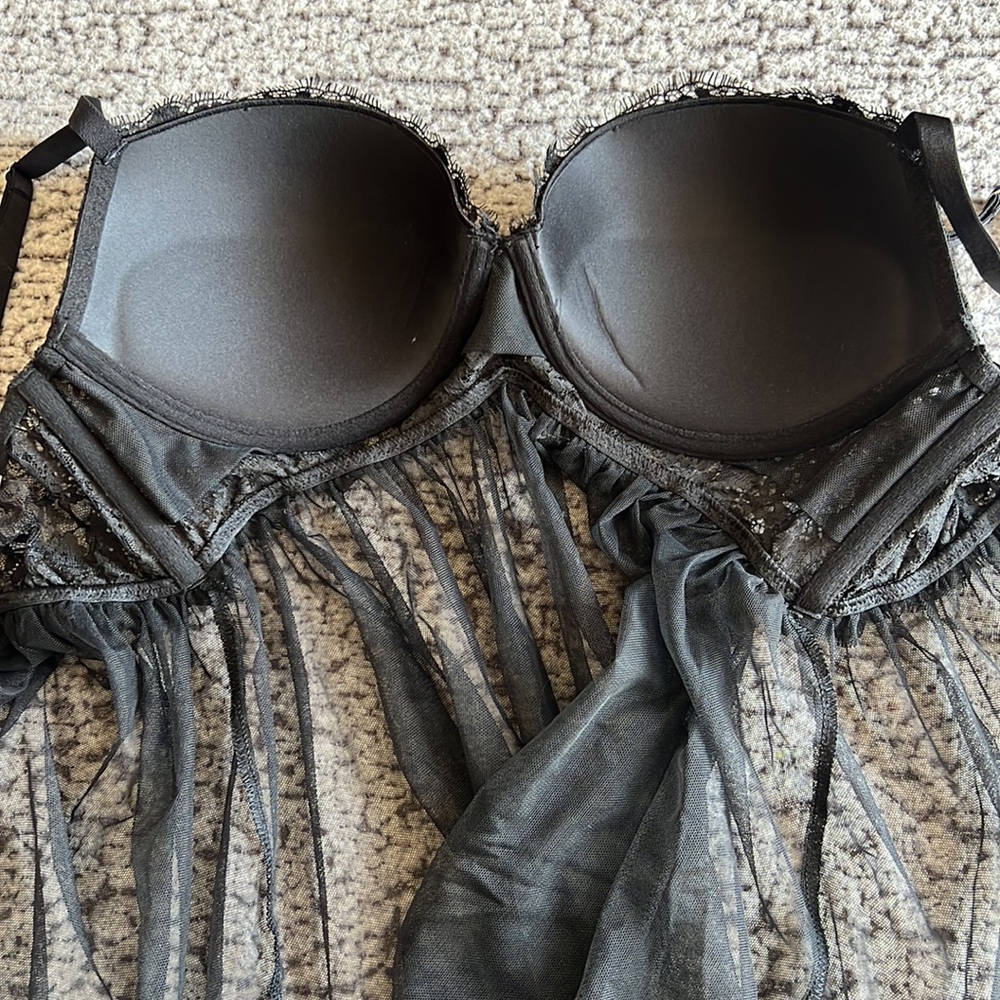 Victoria Secret Black Lingerie Bra- 36D - Picture 8 of 11